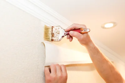 Pose de papier peint à Chiroubles — revêtements muraux et toiles de verre